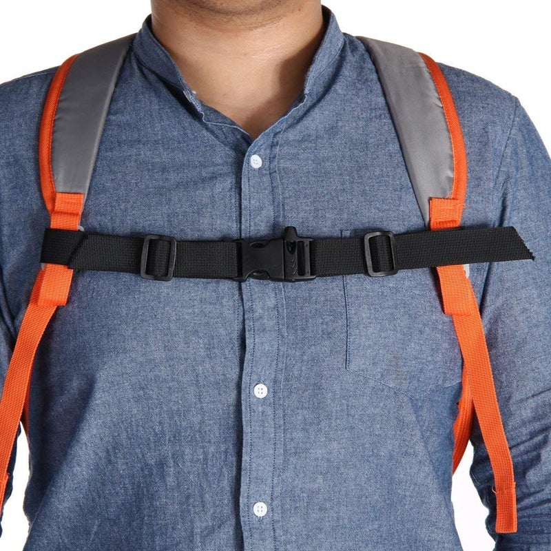 Ikerall Sternum Straps For Backpacks 1-pack,Adjustable Chest Strap with Emergency Whistle Buckle Suitable for Universal Outdoor Fabric Backpack Straps(Black) - Image 4